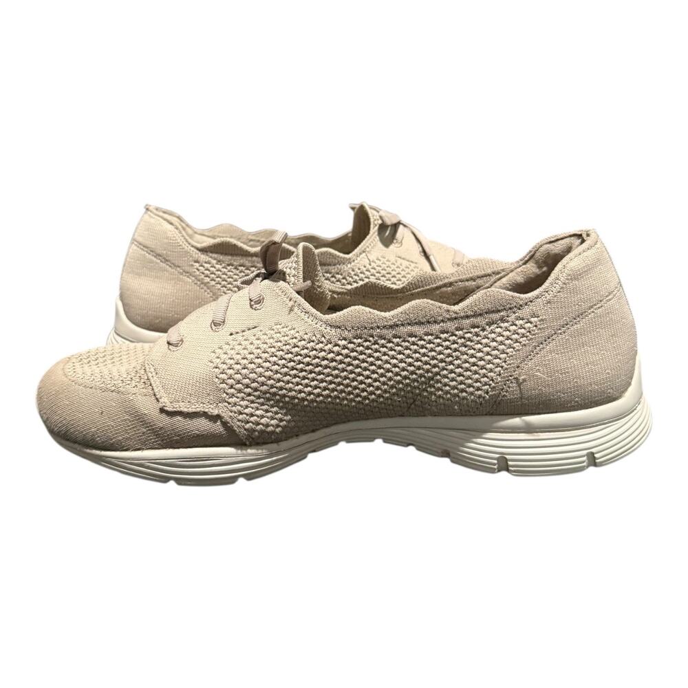 Skechers Taupe Washable Knit Slip On Shoes Seager Women’s Size 9.5 W Sneakers - Picture 7 of 9